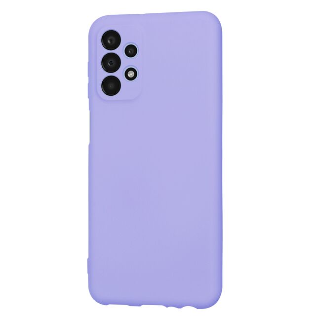 Husa pentru  Samsung Galaxy A23 5G, 4G Liquid Silicone, subțire, captusita cu microfibra, anti amprentă, protectie cameră foto, lavanda