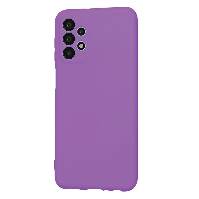Husa pentru  Samsung Galaxy A23 5G, 4G Liquid Silicone, subțire, captusita cu microfibra, anti amprentă, protectie cameră foto, mov