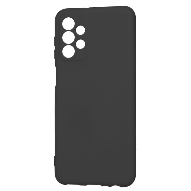Husa pentru  Samsung Galaxy A23 5G, 4G Liquid Silicone, subțire, captusita cu microfibra, anti amprentă, protectie cameră foto, negru