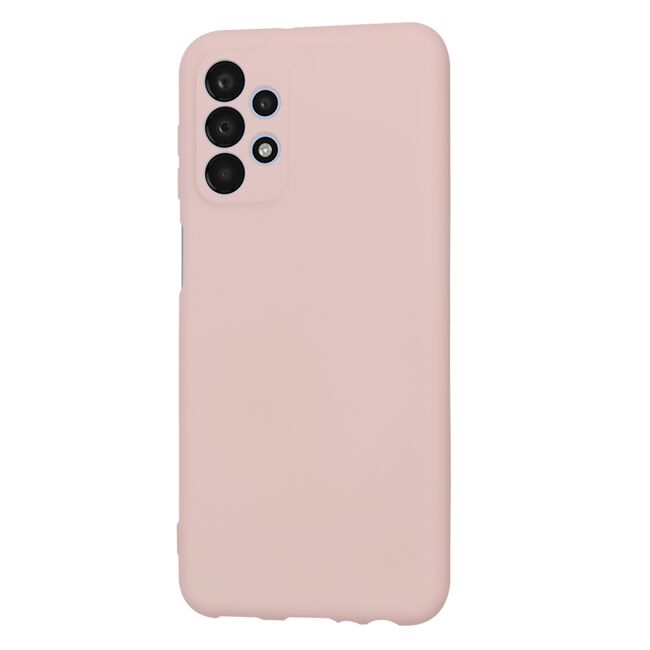 Husa pentru  Samsung Galaxy A23 5G, 4G Liquid Silicone, subțire, captusita cu microfibra, anti amprentă, protectie cameră foto, roz inchis