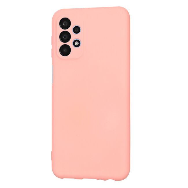 Husa pentru  Samsung Galaxy A23 5G, 4G Liquid Silicone, subțire, captusita cu microfibra, anti amprentă, protectie cameră foto, roz