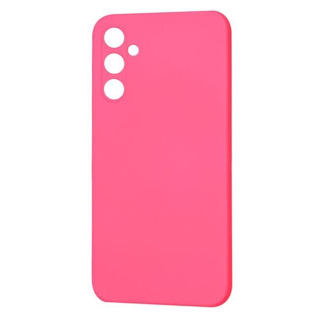 Husa pentru  Samsung Galaxy A34 5G Liquid Silicone, subțire, captusita cu microfibra, anti amprentă, protectie cameră foto, fucsia