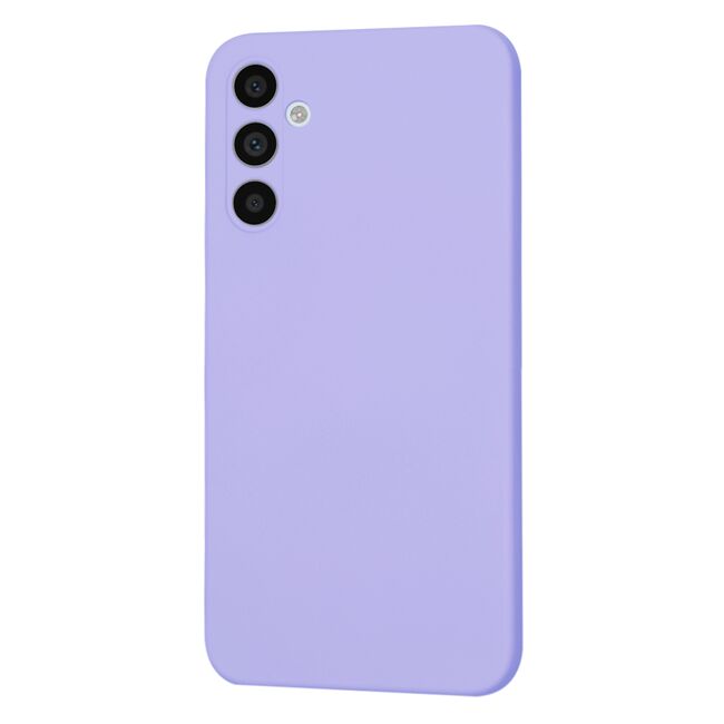 Husa pentru  Samsung Galaxy A34 5G Liquid Silicone, subțire, captusita cu microfibra, anti amprentă, protectie cameră foto, lavanda