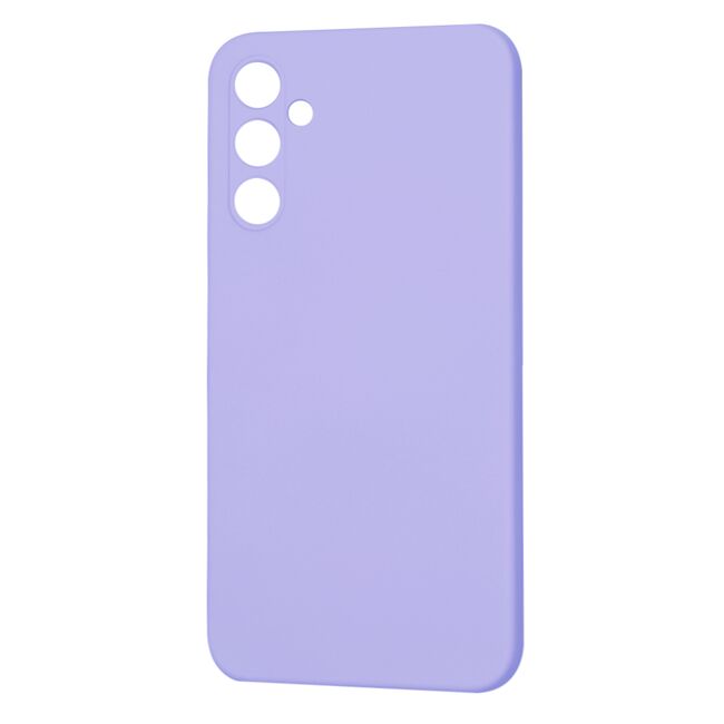 Husa pentru  Samsung Galaxy A34 5G Liquid Silicone, subțire, captusita cu microfibra, anti amprentă, protectie cameră foto, lavanda