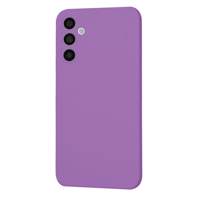 Husa pentru  Samsung Galaxy A34 5G Liquid Silicone, subțire, captusita cu microfibra, anti amprentă, protectie cameră foto, mov
