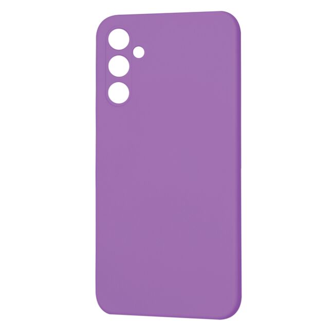 Husa pentru  Samsung Galaxy A34 5G Liquid Silicone, subțire, captusita cu microfibra, anti amprentă, protectie cameră foto, mov