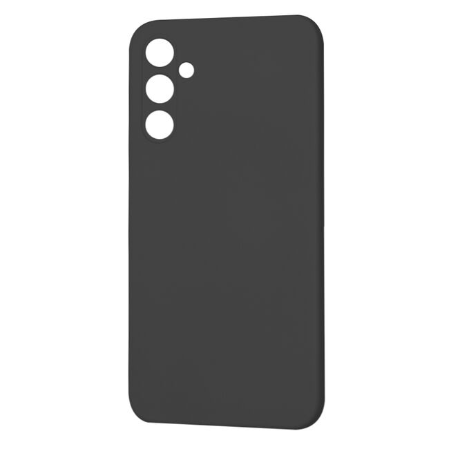Husa pentru  Samsung Galaxy A34 5G Liquid Silicone, subțire, captusita cu microfibra, anti amprentă, protectie cameră foto, negru