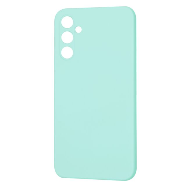 Husa pentru  Samsung Galaxy A34 5G Liquid Silicone, subțire, captusita cu microfibra, anti amprentă, protectie cameră foto, turcoaz