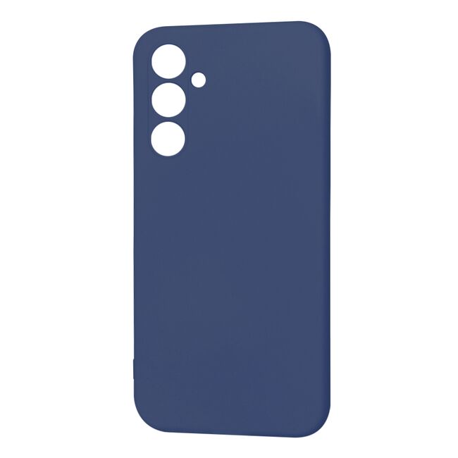 Husa pentru  Samsung Galaxy A54 5G Liquid Silicone, subțire, captusita cu microfibra, anti amprentă, protectie cameră foto, albastru