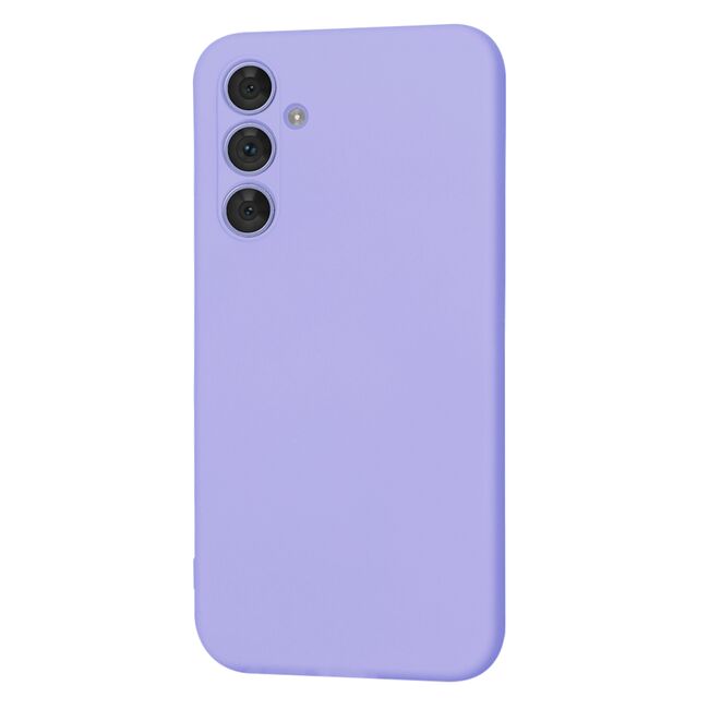 Husa pentru  Samsung Galaxy A54 5G Liquid Silicone, subțire, captusita cu microfibra, anti amprentă, protectie cameră foto, lavanda