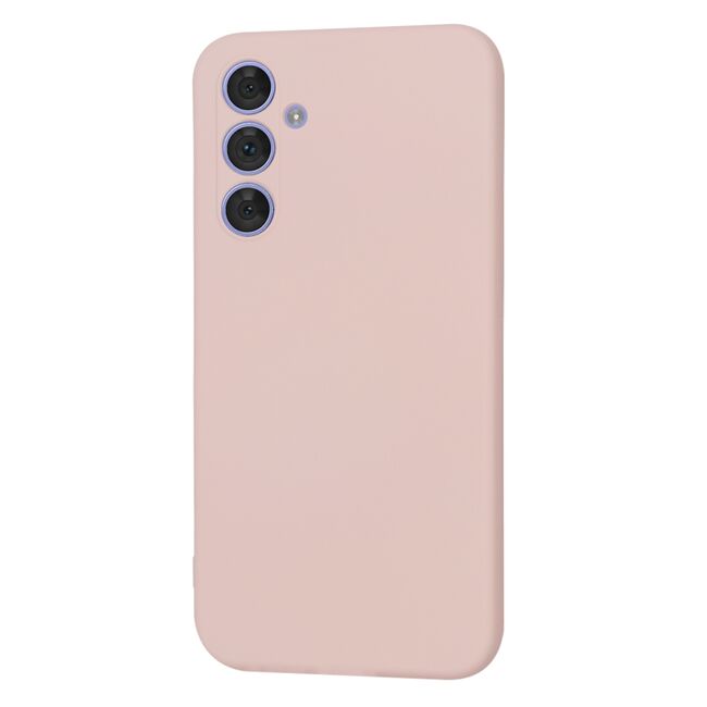 Husa pentru  Samsung Galaxy A54 5G Liquid Silicone, subțire, captusita cu microfibra, anti amprentă, protectie cameră foto, roz inchis