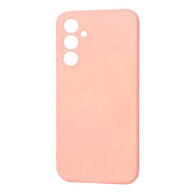Husa pentru  Samsung Galaxy A54 5G Liquid Silicone, subțire, captusita cu microfibra, anti amprentă, protectie cameră foto, roz