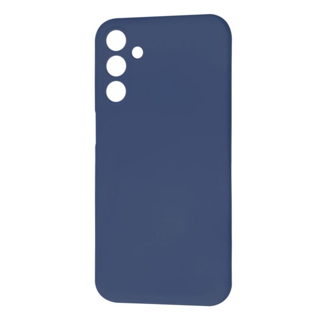 Husa pentru  Samsung Galaxy M15 Liquid Silicone, subțire, captusita cu microfibra, anti amprentă, protectie cameră foto, albastru