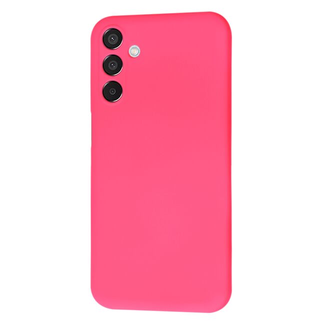 Husa pentru  Samsung Galaxy M15 Liquid Silicone, subțire, captusita cu microfibra, anti amprentă, protectie cameră foto, fucsia