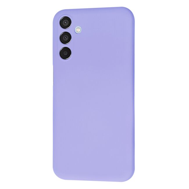 Husa pentru  Samsung Galaxy M15 Liquid Silicone, subțire, captusita cu microfibra, anti amprentă, protectie cameră foto, lavanda