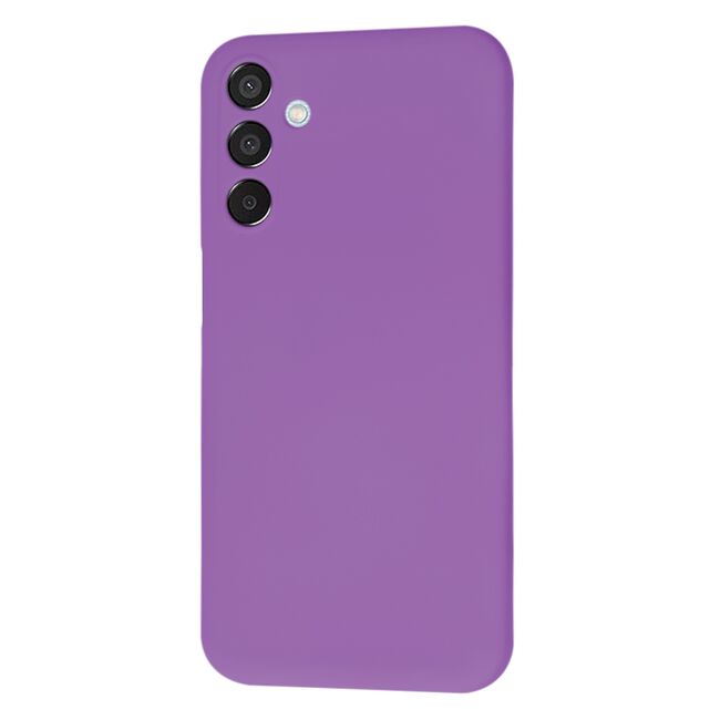 Husa pentru  Samsung Galaxy M15 Liquid Silicone, subțire, captusita cu microfibra, anti amprentă, protectie cameră foto, mov