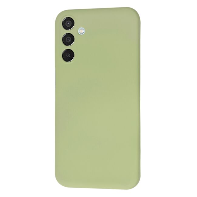 Husa pentru  Samsung Galaxy M15 Liquid Silicone, subțire, captusita cu microfibra, anti amprentă, protectie cameră foto, verde