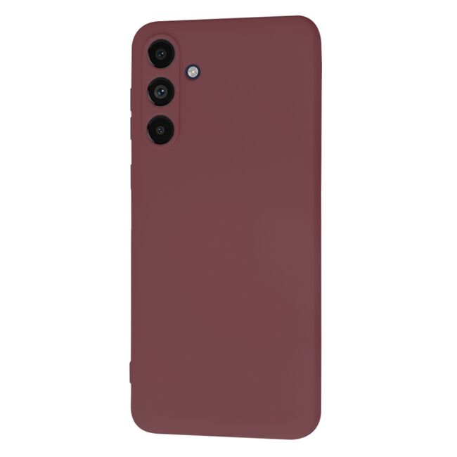 Husa pentru  Samsung Galaxy M55 Liquid Silicone, subțire, captusita cu microfibra, anti amprentă, protectie cameră foto, bordeaux
