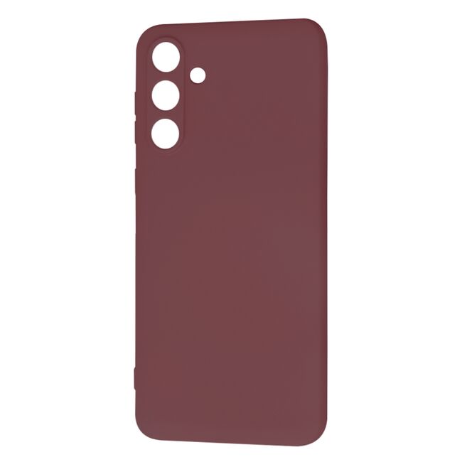 Husa pentru  Samsung Galaxy M55 Liquid Silicone, subțire, captusita cu microfibra, anti amprentă, protectie cameră foto, bordeaux