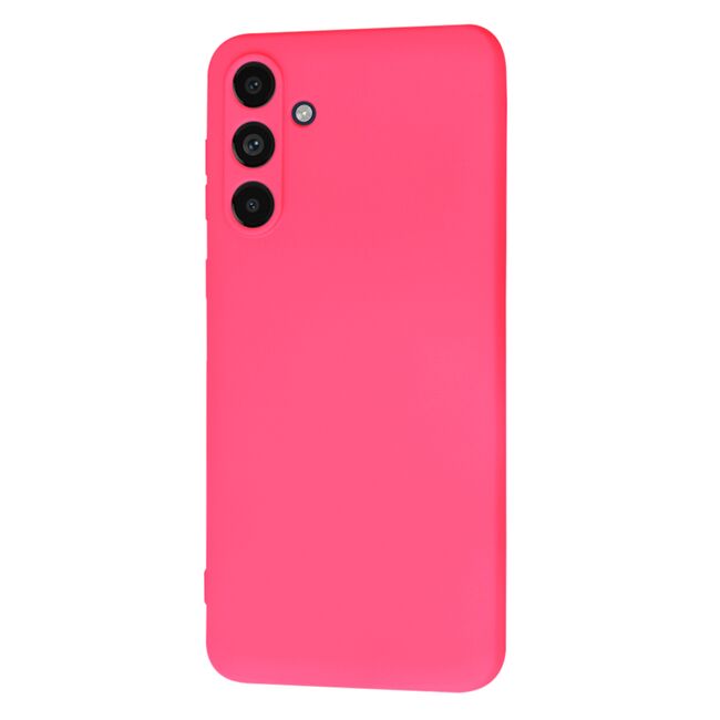 Husa pentru  Samsung Galaxy M55 Liquid Silicone, subțire, captusita cu microfibra, anti amprentă, protectie cameră foto, fucsia