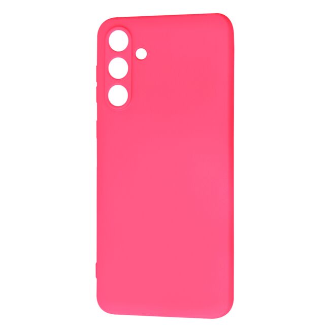 Husa pentru  Samsung Galaxy M55 Liquid Silicone, subțire, captusita cu microfibra, anti amprentă, protectie cameră foto, fucsia