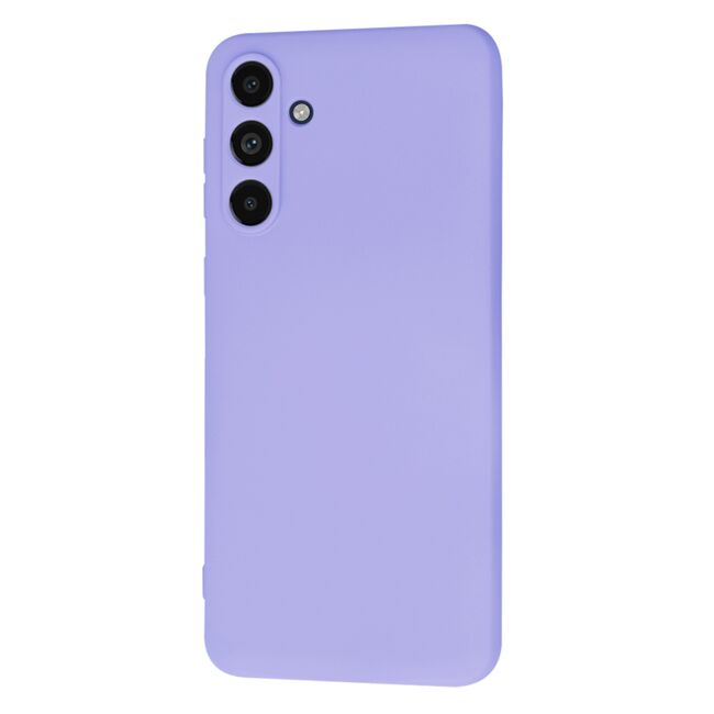 Husa pentru  Samsung Galaxy M55 Liquid Silicone, subțire, captusita cu microfibra, anti amprentă, protectie cameră foto, lavanda