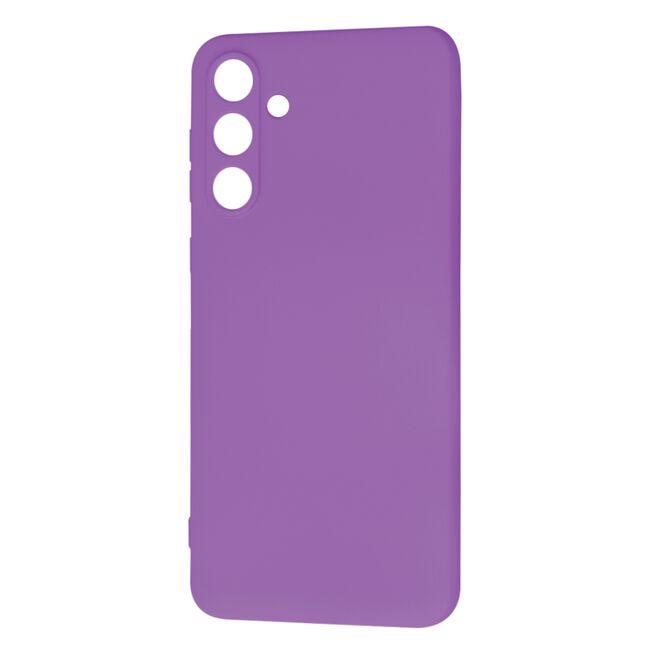 Husa pentru  Samsung Galaxy M55 Liquid Silicone, subțire, captusita cu microfibra, anti amprentă, protectie cameră foto, mov