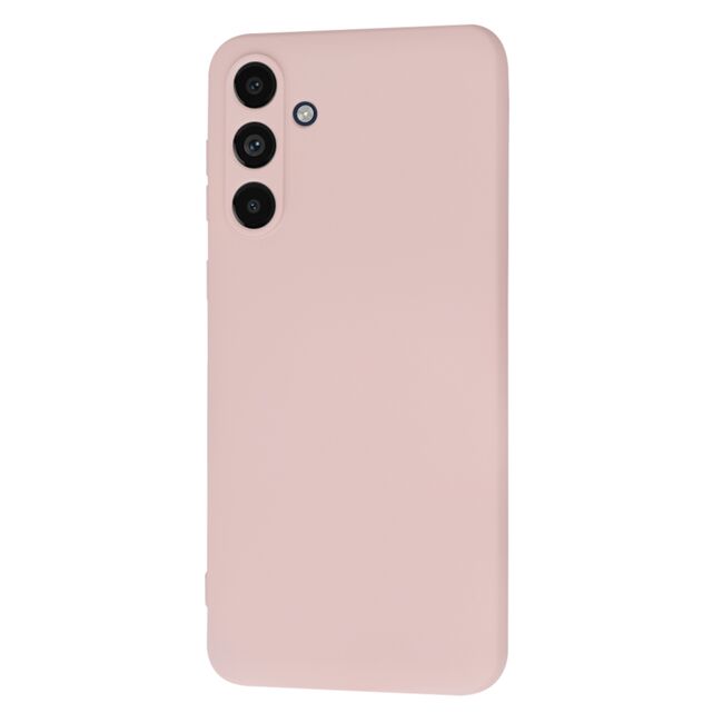 Husa pentru  Samsung Galaxy M55 Liquid Silicone, subțire, captusita cu microfibra, anti amprentă, protectie cameră foto, roz inchis