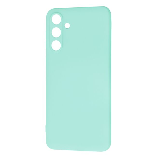 Husa pentru  Samsung Galaxy M55 Liquid Silicone, subțire, captusita cu microfibra, anti amprentă, protectie cameră foto, turcoaz