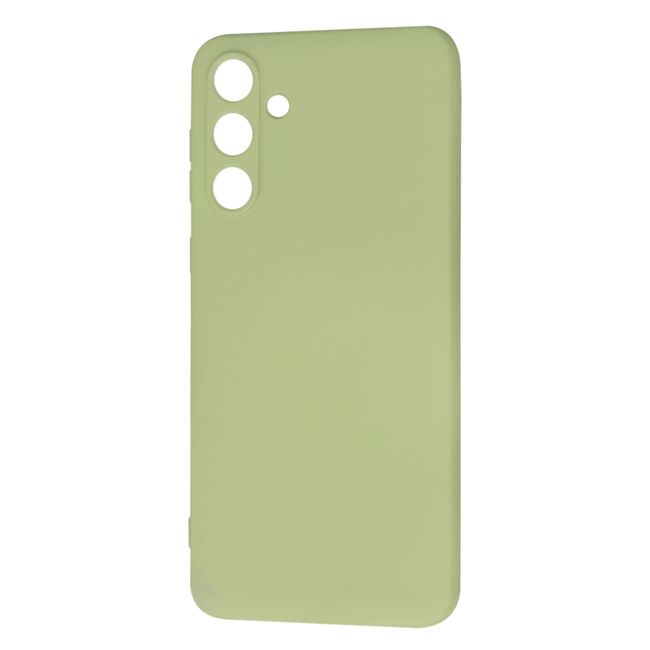 Husa pentru  Samsung Galaxy M55 Liquid Silicone, subțire, captusita cu microfibra, anti amprentă, protectie cameră foto, verde