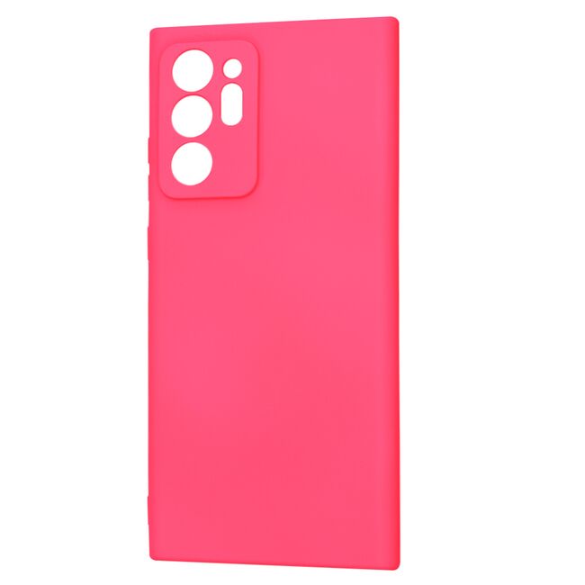 Husa pentru  Samsung Galaxy Note 20 Ultra Liquid Silicone, subțire, captusita cu microfibra, anti amprentă, protectie cameră foto, fucsia