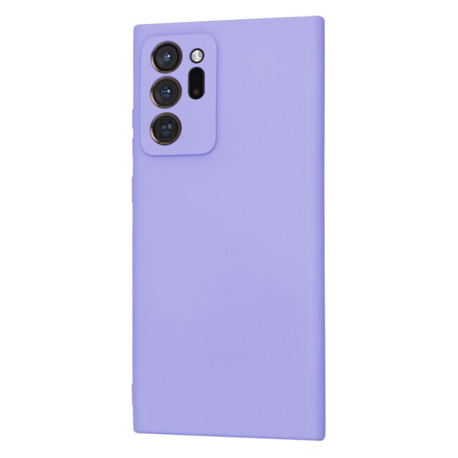 Husa pentru  Samsung Galaxy Note 20 Ultra Liquid Silicone, subțire, captusita cu microfibra, anti amprentă, protectie cameră foto, lavanda