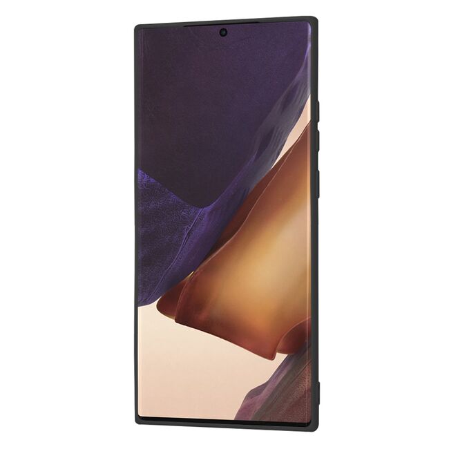 Husa pentru  Samsung Galaxy Note 20 Ultra Liquid Silicone, subțire, captusita cu microfibra, anti amprentă, protectie cameră foto, negru