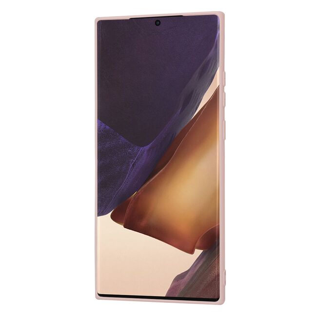 Husa pentru  Samsung Galaxy Note 20 Ultra Liquid Silicone, subțire, captusita cu microfibra, anti amprentă, protectie cameră foto, roz inchis