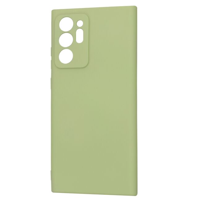 Husa pentru  Samsung Galaxy Note 20 Ultra Liquid Silicone, subțire, captusita cu microfibra, anti amprentă, protectie cameră foto, verde