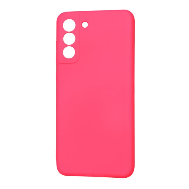 Husa pentru  Samsung Galaxy S21 FE Liquid Silicone, subțire, captusita cu microfibra, anti amprentă, protectie cameră foto, fucsia