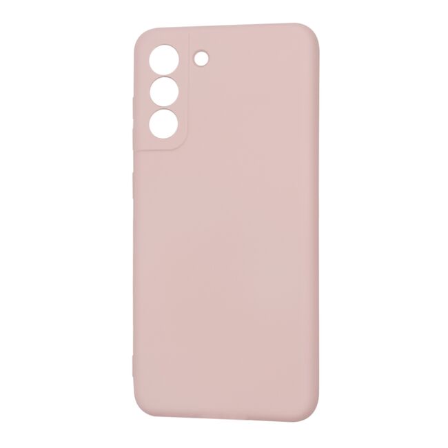 Husa pentru  Samsung Galaxy S21 FE Liquid Silicone, subțire, captusita cu microfibra, anti amprentă, protectie cameră foto, roz inchis