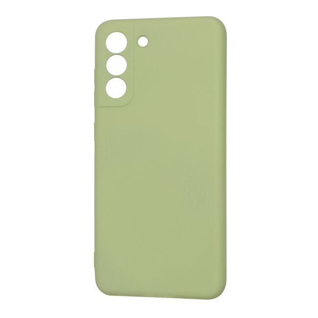 Husa pentru  Samsung Galaxy S21 FE Liquid Silicone, subțire, captusita cu microfibra, anti amprentă, protectie cameră foto, verde
