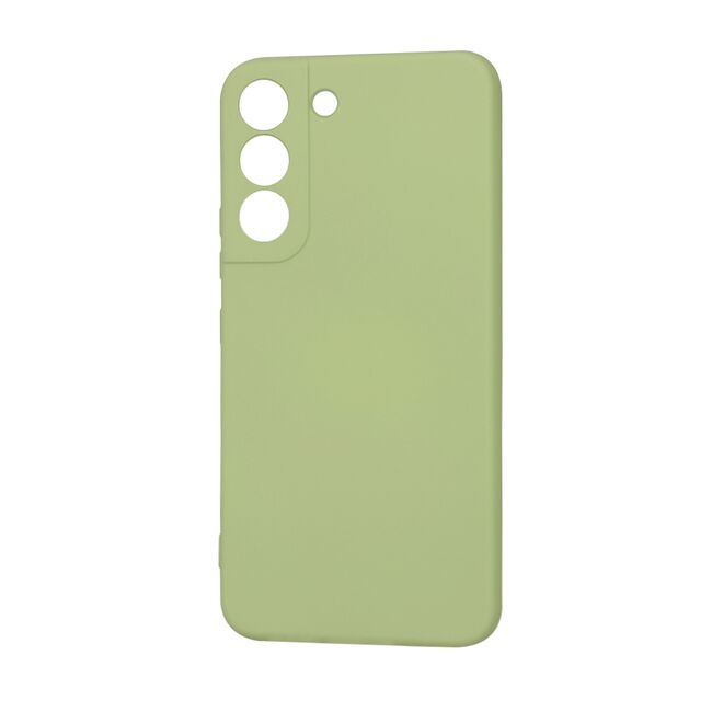 Husa pentru  Samsung Galaxy S22 5G Liquid Silicone, subțire, captusita cu microfibra, anti amprentă, protectie cameră foto, verde