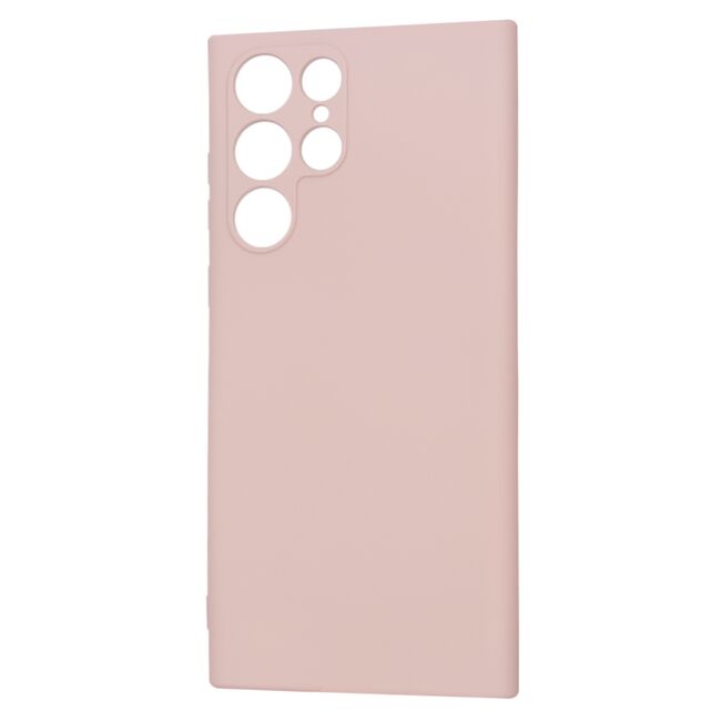Husa pentru  Samsung Galaxy S22 Ultra 5G Liquid Silicone, subțire, captusita cu microfibra, anti amprentă, protectie cameră foto, roz inchis