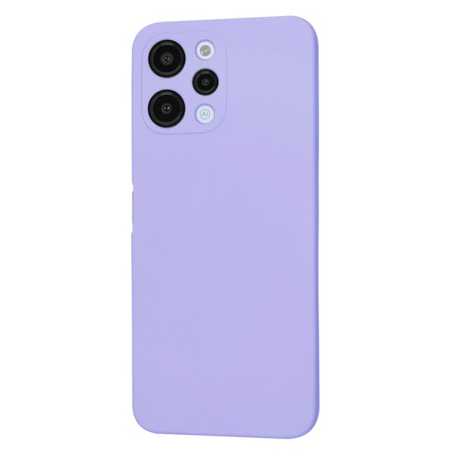 Husa pentru  Xiaomi Redmi 12 5G, Redmi 12 4G Liquid Silicone, subțire, captusita cu microfibra, anti amprentă, protectie cameră foto, lavanda
