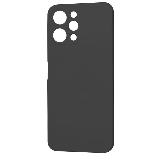 Husa pentru  Xiaomi Redmi 12 5G, Redmi 12 4G Liquid Silicone, subțire, captusita cu microfibra, anti amprentă, protectie cameră foto, negru