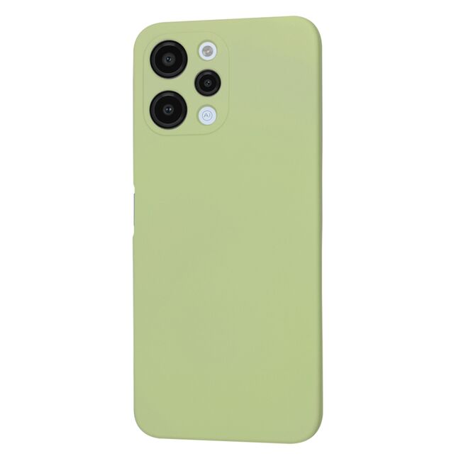 Husa pentru  Xiaomi Redmi 12 5G, Redmi 12 4G Liquid Silicone, subțire, captusita cu microfibra, anti amprentă, protectie cameră foto, verde