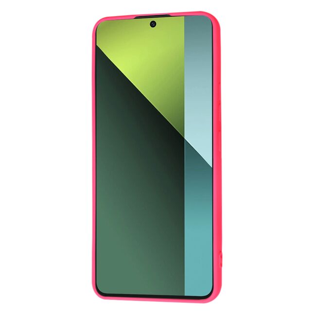 Husa pentru  Xiaomi Redmi Note 13 Pro 5G Liquid Silicone, subțire, captusita cu microfibra, anti amprentă, protectie cameră foto, fucsia