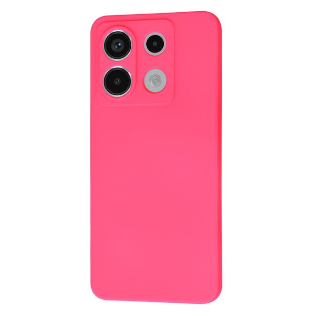 Husa pentru  Xiaomi Redmi Note 13 Pro 5G Liquid Silicone, subțire, captusita cu microfibra, anti amprentă, protectie cameră foto, fucsia