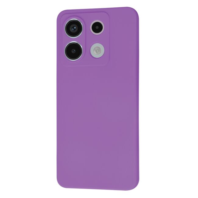 Husa pentru  Xiaomi Redmi Note 13 Pro 5G Liquid Silicone, subțire, captusita cu microfibra, anti amprentă, protectie cameră foto, mov