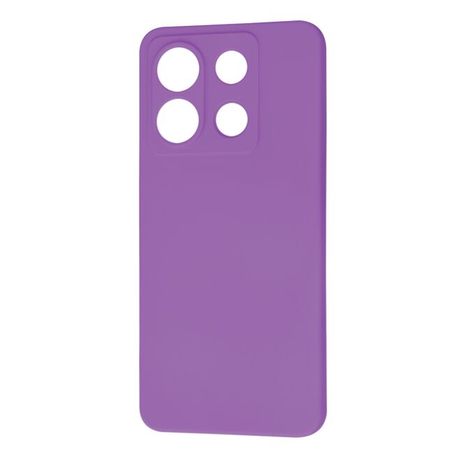 Husa pentru  Xiaomi Redmi Note 13 Pro 5G Liquid Silicone, subțire, captusita cu microfibra, anti amprentă, protectie cameră foto, mov