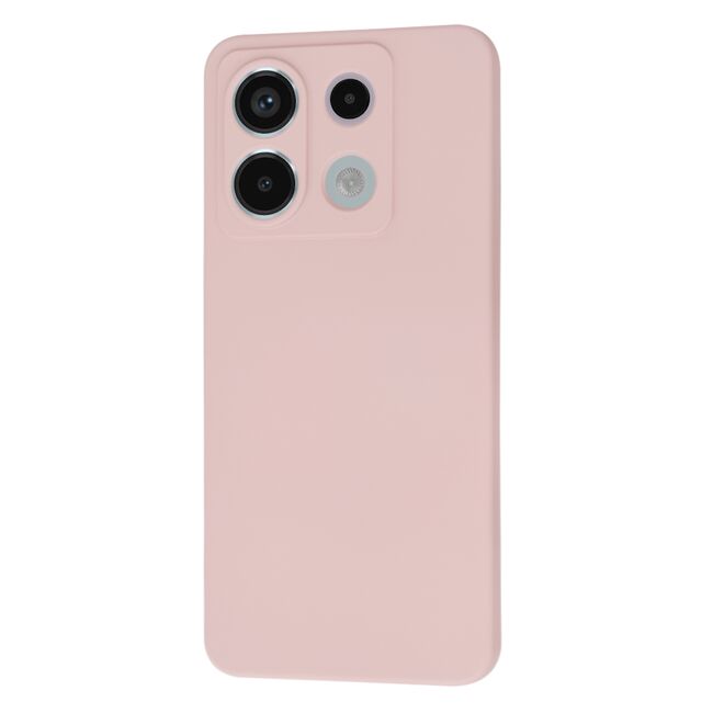 Husa pentru  Xiaomi Redmi Note 13 Pro 5G Liquid Silicone, subțire, captusita cu microfibra, anti amprentă, protectie cameră foto, roz inchis