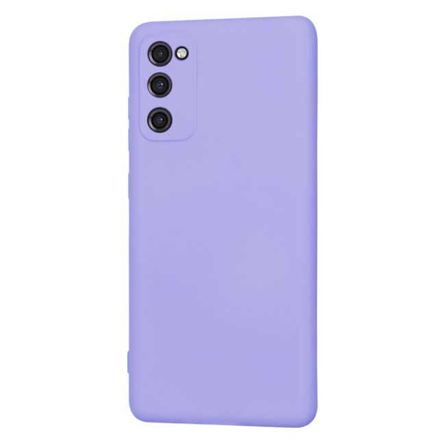 Husa pentru Samsung Galaxy S20 FE Liquid Silicone, subțire, captusita cu microfibra, anti amprentă, protectie cameră foto, lavanda