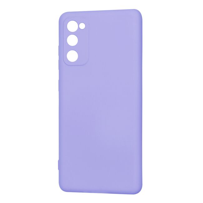 Husa pentru Samsung Galaxy S20 FE Liquid Silicone, subțire, captusita cu microfibra, anti amprentă, protectie cameră foto, lavanda